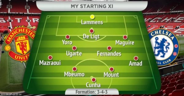 343！曼晚预测曼联vs切尔西杆位：姆伯莫、库尼亚、芒特三箭齐发