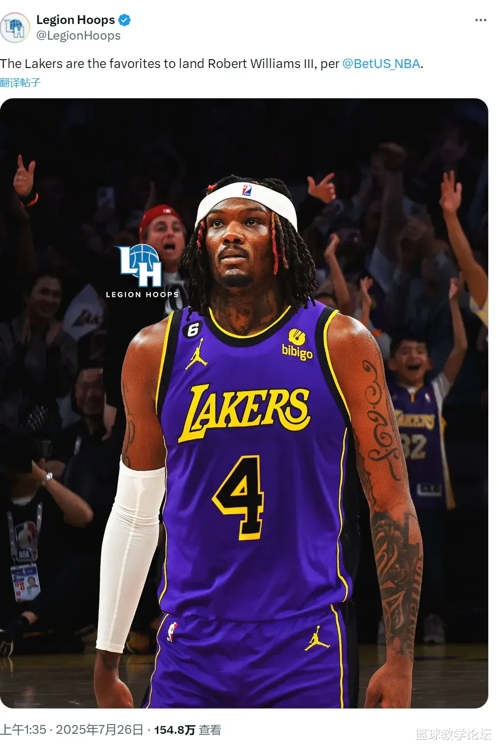 3换1! 湖人锁定新目标! 玻璃五号位也敢要