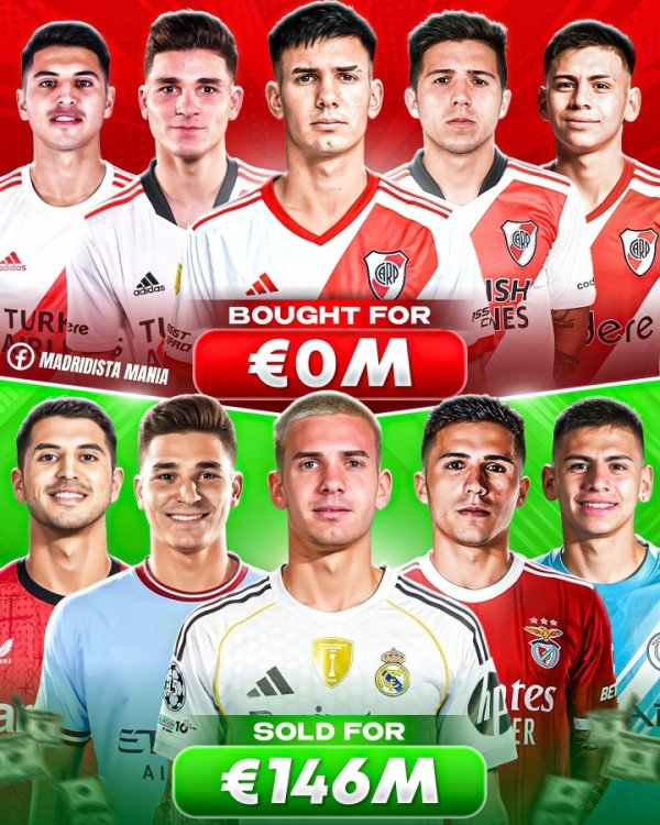 0→1.46亿！小蜘蛛、恩佐等5将均出自河床青训，最终卖出1.46亿欧