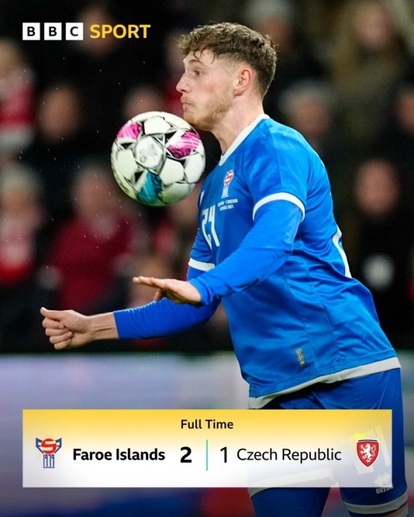 人口不到5.5万！世界第136法罗群岛世欧预3连胜，仍有望进附加赛