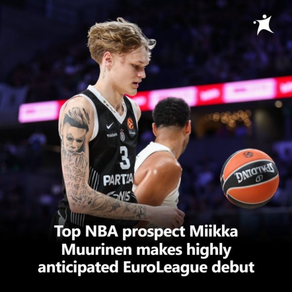 穆里宁欧篮联首秀打3分钟没积分  ！此前职业联赛  两场分别拿到7分&6分！