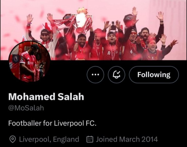 耐人寻味！萨拉赫不仅换掉利物浦元素头像，连简介和背景图也删了